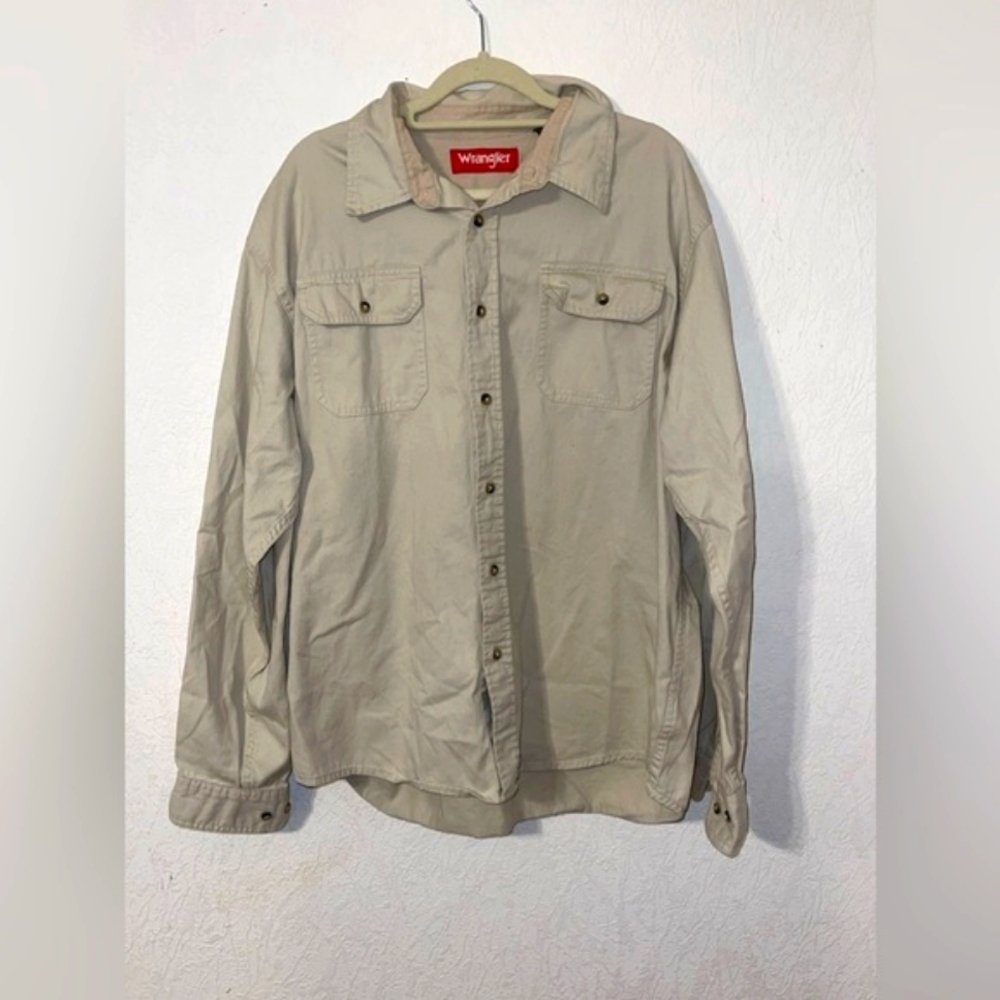 Mens 100% Cotton Wrangler Workshirt Size Large